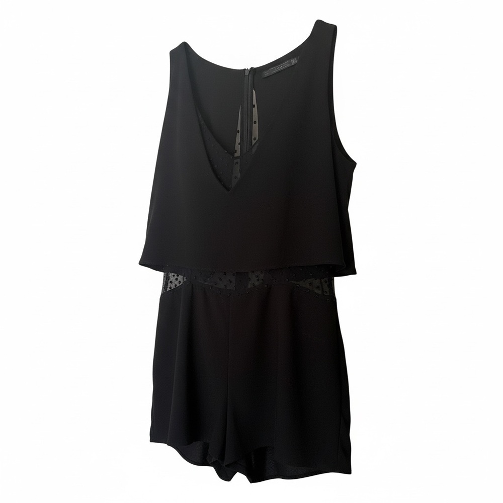 Zara Black Layered Romper